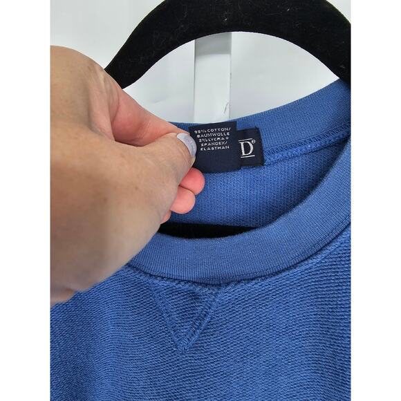 Land's End Men's Blue Long Sleeve Crew Beck Cotton Knit Sweater Size L - Picture 4 of 5